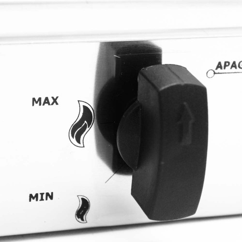 Estufa Parrilla 2 Quemadores De Gas Acero Inox Alfa Est-308a Color Plateado