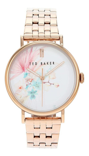 Reloj Mujer Ted Baker Bkpphs125 Cuarzo Pulso Oro Rosa En