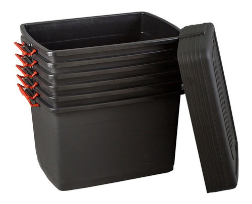 Imagen 3 de 7 de Cajas Organizadoras Heavy Box 95 Lts 5 + 1 De Regalo