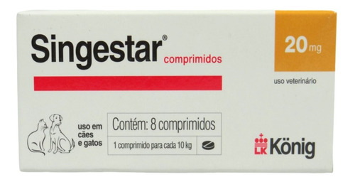  Singestar Anticoncepcional Cães/gatos C/ 8 Comp.- Konig