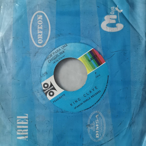 Disco 45 Rpm: King Clave- Los Hombre No Deben