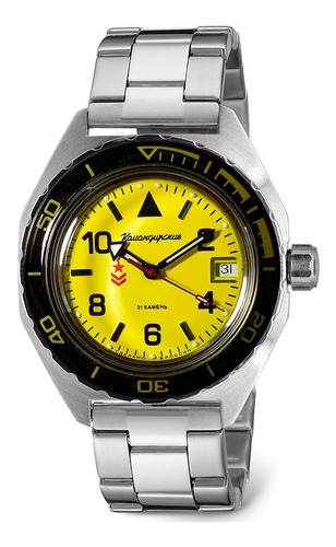 Reloj Hombre Vostok 650855-std- Automático Pulso Plateado En