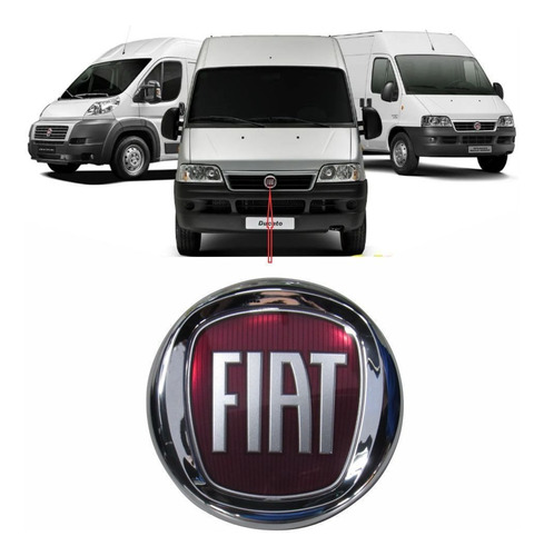 Emblema Sigla Grade Diant Fiat Ducato 2.8 2008 735578621