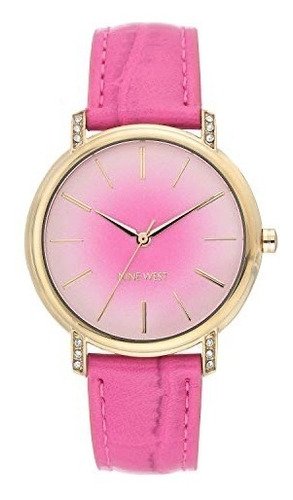 Reloj Nine West Dama - Correa De Piel Rosa Color de la correa NW2442PKPK