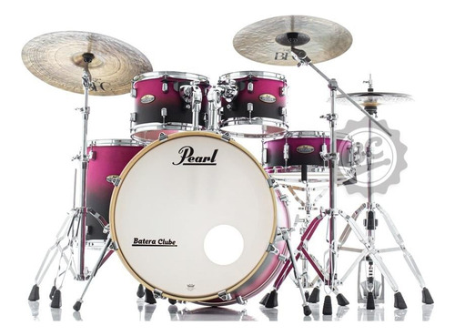 Bateria Pearl Decade Raspberry 20,10,12,14 Ferragens