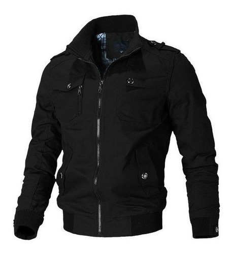 Chaqueta Cortavientos Casual Estilo Aviador Táctica Q1