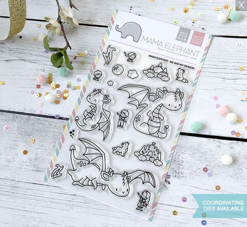 Sellos Clear Mama Elephant Scrapbook Manualidades Dragones