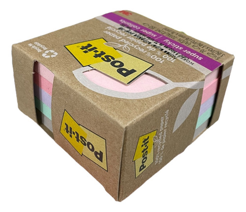 Post-it Notas Super Adhesivas Pastel Papel 100% Reciclado