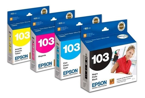 Cartuchos De Tinta Epson 103 4 Colores