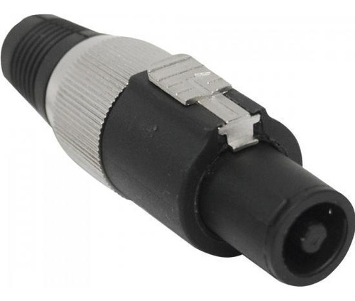 Conector Speakon De Linha Macho 4 Polos Pgsp0004 Preto/cinz