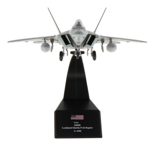 1: 100 Aviones Estadounidenses F-22 Fighter Raptor Pplane