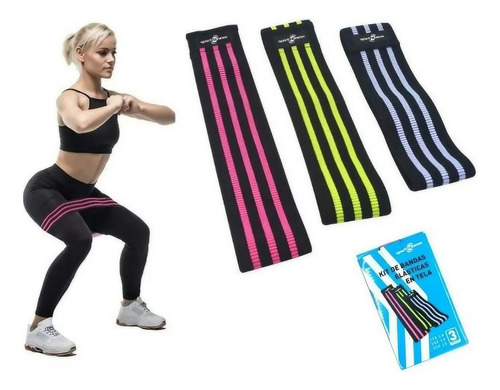 Bandas Elásticas En Tela Cerradas  Set X3 Und Sportfitness 