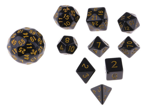 D4 D6 D8 D10 D12 D20 D24 D30 D60 Dados Amarillo