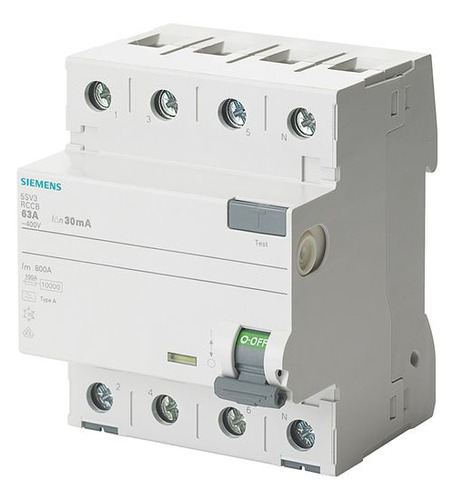 Interruptor Diferencial 4p 25a 300ma Tip A Siemens 5sv3642-6