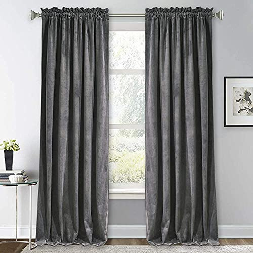 Cortinas Rtb Home Opacas, De Terciopelo, Para Ventana, Con D