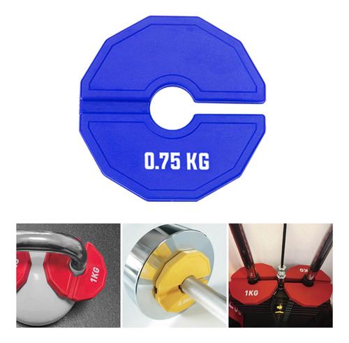 Placa De Peso Fraccional De Goma Suministros De 0,75 Kg Azul