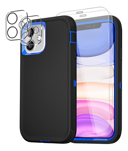 Funda Para iPhone 11 6 Pulgadas Con 2 Protectores De Pantall