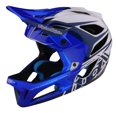 Casco Para Bicicleta Troy Lee Designs Stage Valance Azul