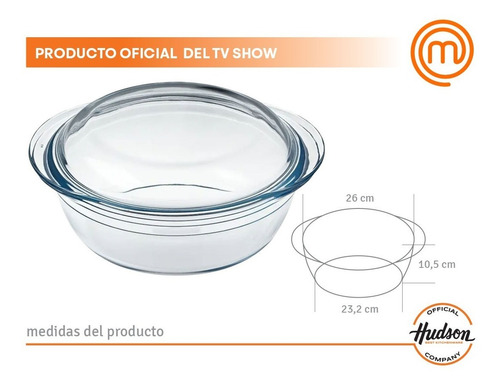 Imagen 2 de 10 de Cacerola Con Tapa Vidrio Templado Hudson 26 X 23,2 X 10,5 Cm