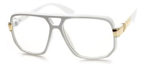 Classic Square Frame Plastic Clear Lens Aviator Glasses 8975