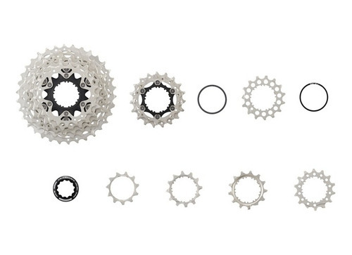 Piñón Shimano Ultegra Cs R8100 12 Vel 11-30 Dientes Hg+ Ruta Cantidad Máxima De Dientes 30 Cantidad Mínima De Dientes 11 Color Plateado