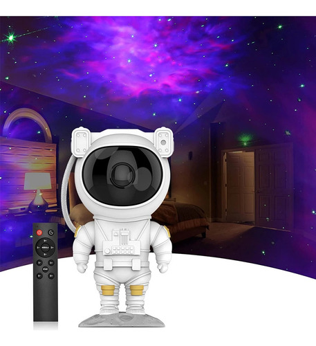 Proyector Astronauta Diseño Colorido Noche Luz Regalo Niño