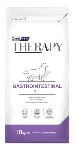 Imagen 1 de 1 de Alimento Vitalcan Therapy Gastrointestinal AID para perro todos los tamaños sabor mix en bolsa de 10 kg