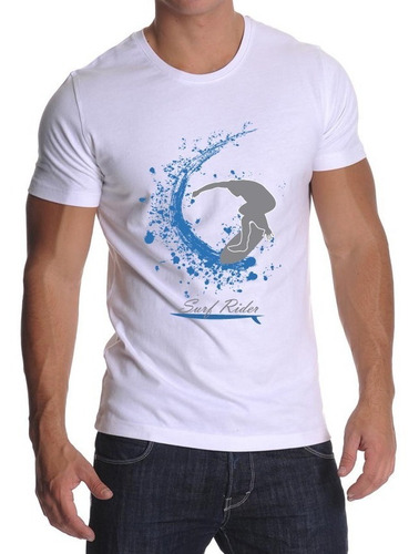 Remera Surf Rider- Estampados Con Onda - Diseño Exclusivo