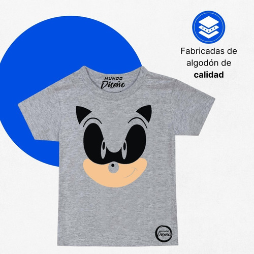 Polera De Niño 100% Algodón Sonic Rostro