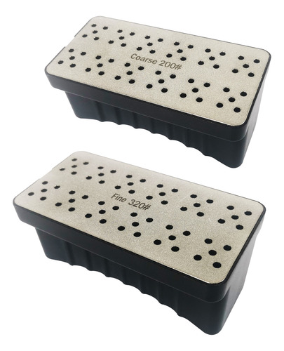 Hfs(r) Juego De Piedras De Afilar Con Base Afilador