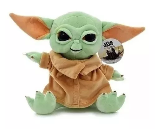 Peluche Baby Yoda Star Wars verde tamaño mediano