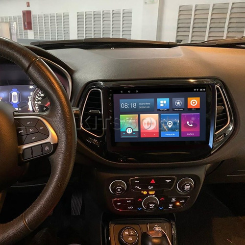 Multimídia Jeep Compass 2017 2018 2019 2020 2021 V2 Carplay
