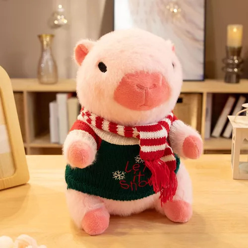 Nuevo Lindo Peluche De Carpincho Con 9 Piezas De Ropa Y