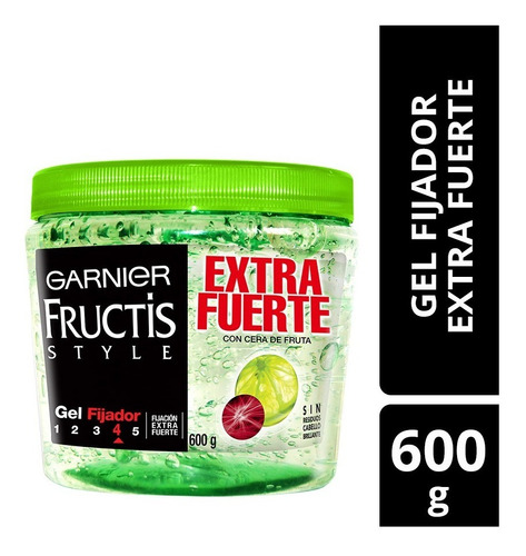 Gel Para Peinar Garnier Fructis Style Extra Fuerte Cera De Fruta 600ml