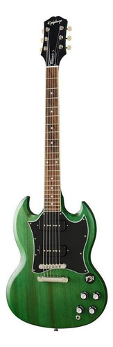 Guitarra eléctrica Epiphone Modern SG Classic Worn P-90s de caoba inverness green desgastado con diapasón de laurel indio