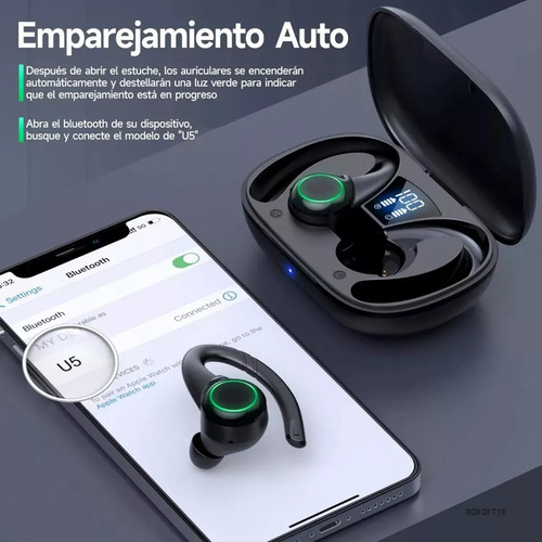 Auriculares Bluetooth Inalambricos Gancho Audifonos Tipo C
