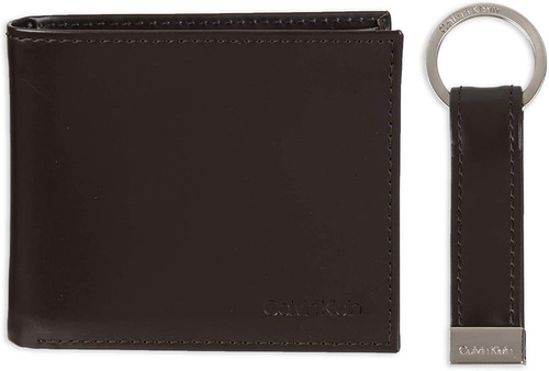 Cartera Hombre Piel + Llavero Calvin Klein Bloqueo Rfid