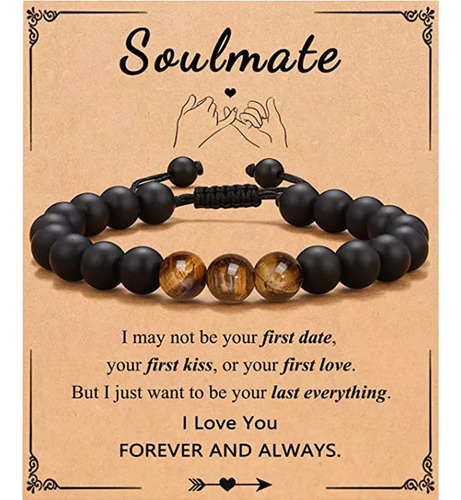 Pulsera De Piedra Para Hombre Padre Regalo Protector Suerte
