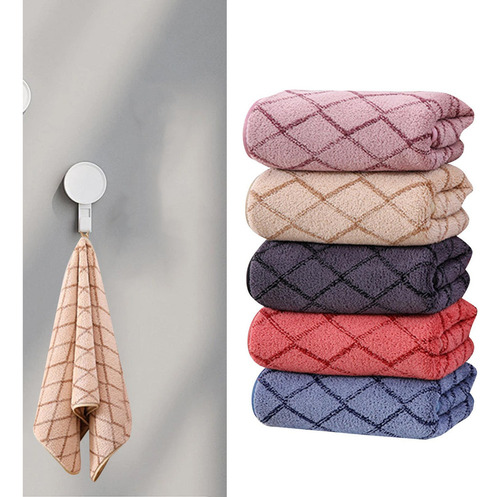 5 Toallas De Baño De Terciopelo Coral De Secado Rápido,