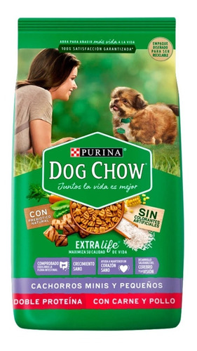 Dog Chow Perros Cachorros Minis Y Pequeños Carne Y Pollo 21k