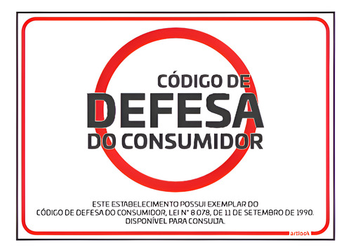 Adesivo Defesa Do Consumidor 25x18cm Laminado