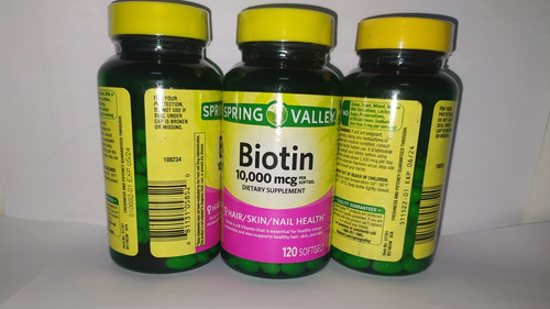 Biotin Spring Valley 10,000mcg 120 Pastillas