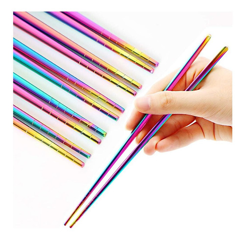 Palillos De Acero Inoxidable Reutilizables Muyos 23 Cm