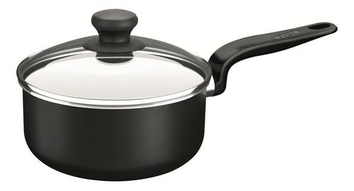 Cacerola Tefal 20cm Tapa De Vidrio Pratika Antiadherente Color Negro