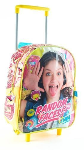 Mochila escolar Top 3 81401 color amarillo diseño soy luna