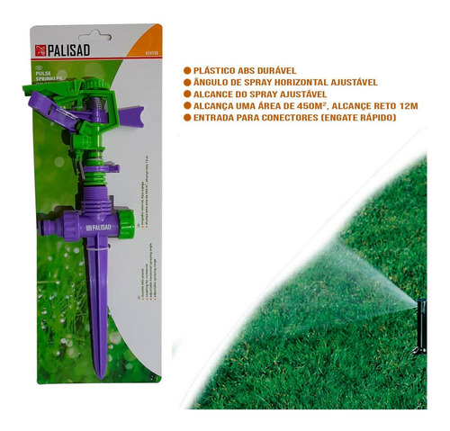 Imagem 3 de 7 de Aspersores Irrigacao Sprinkler Setorial Com Engate Rápido