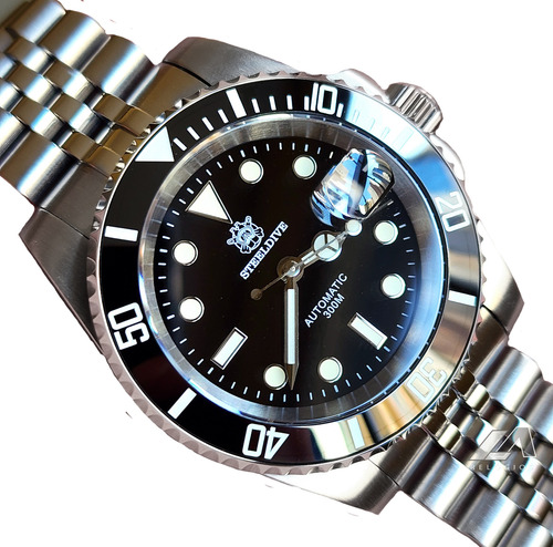 Relógio Steeldive Submariner Jubileu Automático Seiko Nh35