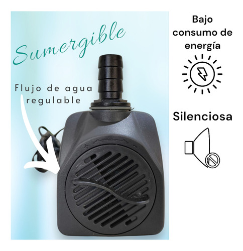 Bomba De Agua Sumergible Fuentes 3.20 M 6008 7 Piezas