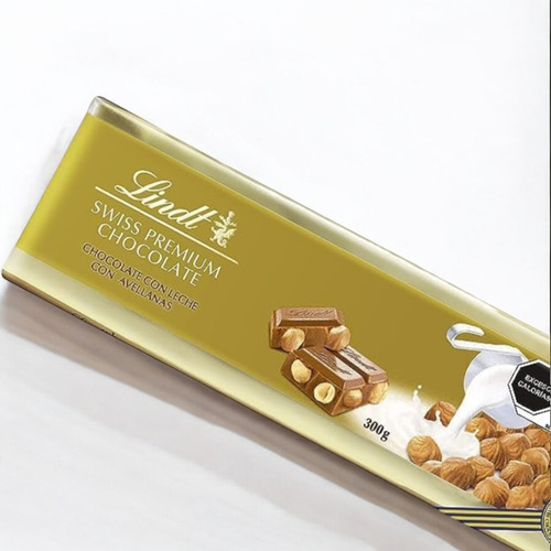 3 Chocolates Premium Suizo Lindt Con Leche Y Avellanas 300g