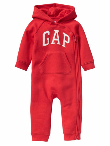 Macacão Vermelho Moletom Bebê Gap Baby - 6/12 Meses